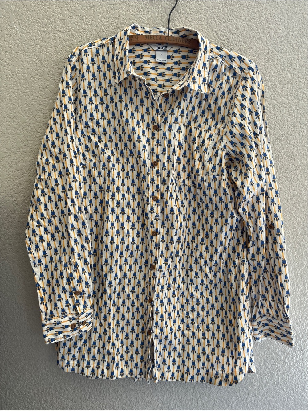 Duluth Hemp & Cotton Button Down Tunic Women’s Size Large